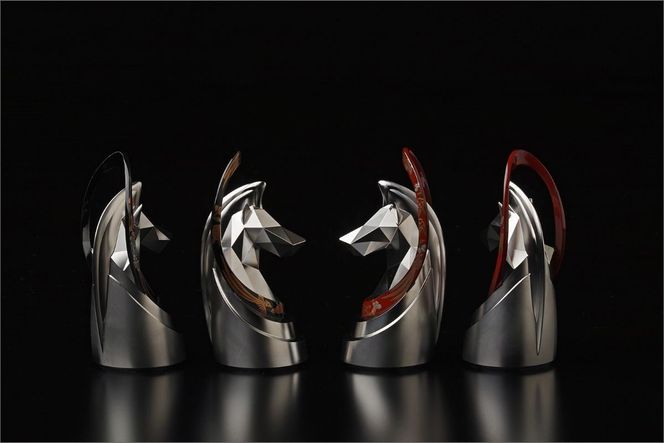 匠チェス（12-Knight 朱1体）騎馬（鳳凰）※鳳凰の頭が左　HR00039