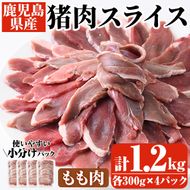 阿久根産！猪肉モモスライス(計1.2kg・300g×4パック)国産 九州 イノシシ肉 しし肉 モモ肉 ジビエ シシ汁 BBQ バーベキュー【一般社団法人いかくら阿久根】a-15-16-z