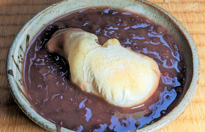 099H4038 老舗和菓子屋さんの杵つき生丸餅（白）12個＆つぶあん 200g×3セット