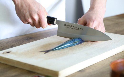 H8-108 濃州正宗作 ステンレス和包丁 出刃180mm