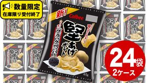 カルビー 堅あげポテト ブラックペッパー 65g × 24袋 ( 2ケース ) ポテチ お菓子 おかし 大量 スナック おつまみ ジャガイモ じゃがいも まとめ買い 数量限定 [DA005us]