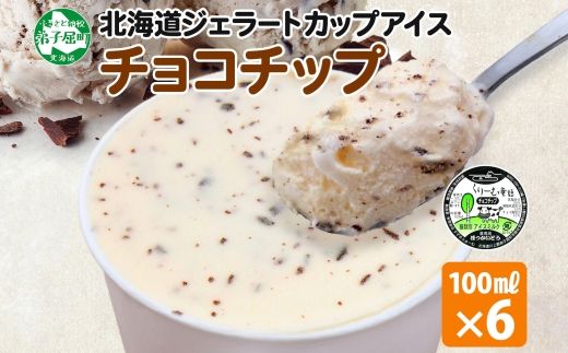 2335. くりーむ童話 カップアイス チョコチップ 100ml×6個 アイスクリーム アイス スイーツ 牛乳 ミルク 贈り物 gift ギフト プレゼント 詰め合わせ 送料無料 北海道 弟子屈町