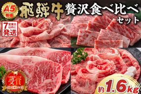 【7営業日以内発送】A5等級　飛騨牛贅沢食べ比べセット（サーロインステーキ400ｇ・ロースすき焼き用400ｇ・ロースしゃぶしゃぶ用400ｇ・ロース焼肉用400ｇ）【0016-071】