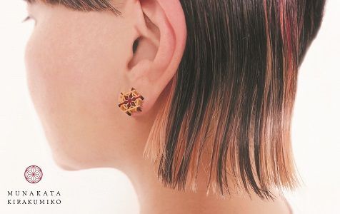 和装にも洋装にも！組子細工のイヤリング【時安建具店】_HA0996