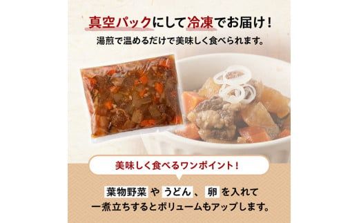 根菜の煮込み（牛すじ入）1.2㎏ 【 野菜 国産 牛 黒毛和牛 宮崎県産 牛肉 牛すじ ボリューム 】 [E0501]