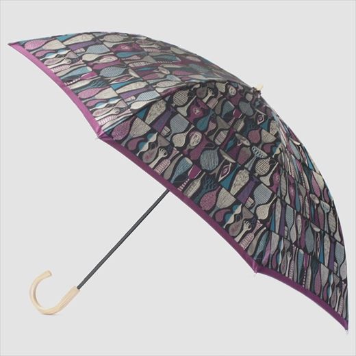 槙田商店 折りたたみ傘スティグリンドベリ【POTTERY】パープル(ポテリー) 晴雨兼用 FAA5050