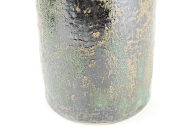 AT006　益子焼　大塚雅淑　花器　青