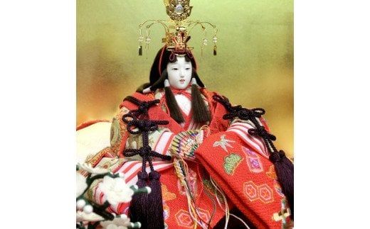 349.伝統工芸士 蘇童のひな人形『京十番 新古今雛 京刺繍』収納 349.伝統工芸士 蘇童のひな人形『京十番 新古今雛 京刺繍』収納