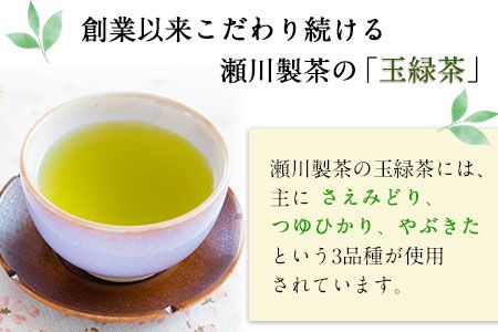 玉緑茶(たまりょくちゃ)「一番茶」《60日以内に出荷予定(土日祝除く)》100g×5本 熊本県 大津町産 株式会社 瀬川製茶---so_sgwtam_60d_20_12000_500g---