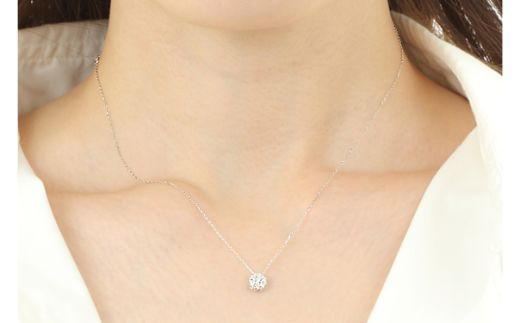 フラワーダイヤ ペンダント Ｐ5934DI-P2 ダイヤ プラチナ ジュエリーアクセサリー レディース ギフト 贈り物 プレゼント 記念日 ケース付 鑑定書 保証書 華奢ネックレス [C2201]