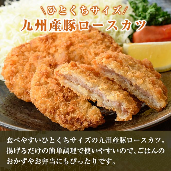 a747 ≪訳あり≫国産！豚ロースかつ(合計1.9kg超・60g×32枚)【鹿児島パッカー産業】 姶良市 冷凍 とんかつ 豚カツ ロースカツ カツ 豚ロース 一口サイズ お弁当 惣菜 規格外