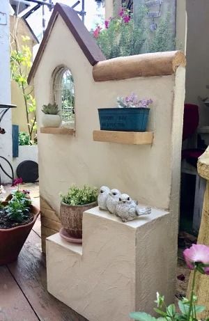 Moon Rabbit> フレンチ ミニハウス 塀 | ガーデニング雑貨 Moon Rabbit> フレンチ ミニハウス 塀 | ガーデニング雑貨