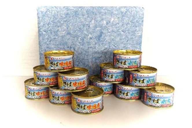 缶詰 三陸の海から ミヤカンのさば水煮・味噌煮セット 各175g×6缶 計12缶 [ミヤカン 宮城県 気仙沼市 20564182] 魚介 魚貝 缶詰 青魚 鯖 さば サバ 水煮 味噌煮 みそ煮 おかず 小分け 常備 ストック 長期保存