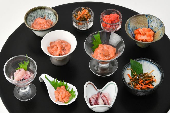 塩辛・珍味 10品セット [小野万 宮城県 気仙沼市 20565729] いか 塩辛 おかず イカ セット 詰め合わせ 酒の肴 おつまみ ご飯のお供 冷蔵