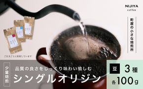 高品質 シングルオリジン コーヒー 飲み比べ 3種×各100g 【コーヒー豆】AB4042