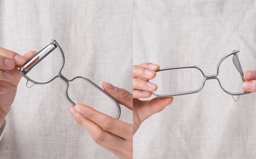 ＼12月31日までこの寄附額／（1月から寄附額改定）H4-01 皮が飛ぶ！斜め刃ピーラー（AL-161） ～オールステンレス 食洗機対応～