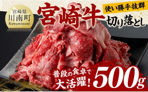 宮崎 牛切り落とし 500g[ 肉 牛肉 国産 宮崎県産 黒毛和牛 和牛 切り落とし ][D11418]