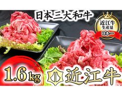 近江牛　切り落とし【1.6㎏（800ｇ×2パック）】【K036U】