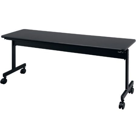 ミーティングテーブル 1800×450 KV1845-BK1（3.ブラック） スタッキング テーブル キャスター デスク 愛西市 / タック株式会社[AEAH022-3]