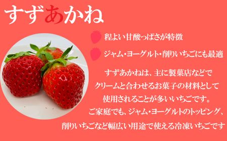 【予約受付中！8月上旬頃発送予定】＜山科農園の冷凍すずあかね　1kg＞甘酸っぱさが魅力の冷凍いちご