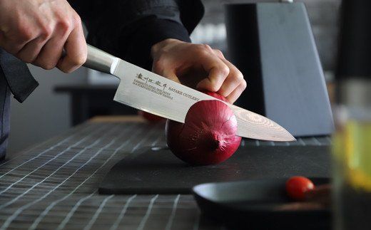 H22-28 濃州正宗作 オールステンレス ダマスカス 牛刀 210mm