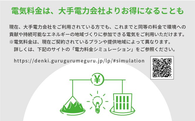 電気料金 （3,000円✕6ヶ月分） 百森でんき CO2フリー 地域電力 お礼の電気 脱炭素 ゼロカーボン 岡山県 西粟倉村 【まずは寄付のお申し込みを！】 e-vv-A02D