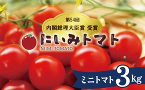 【内閣総理大臣賞受賞】毎日食べたくなるミニトマト３kg 農林水産大臣賞受賞 日本農業賞大賞受賞 H031-002