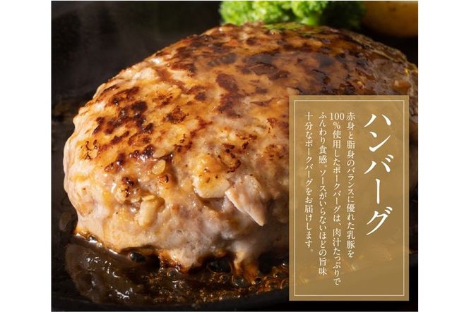 【A7-035】乳豚 粗挽きハンバーグ10個
