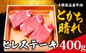 十勝鹿追産牛肉「とかち晴れ」ヒレステーキ 400g SKY005