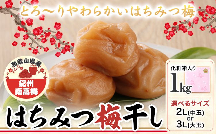 梅干し はちみつ梅干し 1kg 選べる 中玉 2L 大玉 3L 和歌山県産 株式会社とち亀物産 [30日以内に出荷予定(土日祝除く)] 和歌山県 日高町 梅 うめ はちみつ梅 蜂蜜 梅干し うめぼし 紀州南高梅 漬物 漬け物 ごはんのお供---wsh_ttk12_30d_25_17000_h2l---