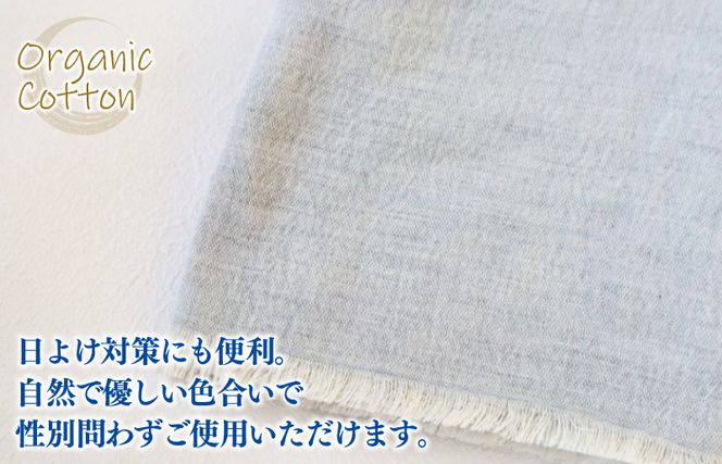 G2002 オーガニック100% シングルガーゼコットンストール(FOODTEXTILE赤カブ/ブルー)