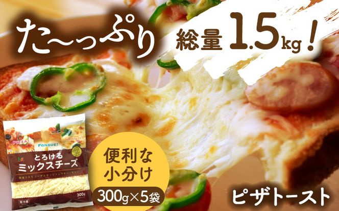 【12回定期便】 ミックスチーズセット　300g×5袋　12ヵ月お届け　合計18kg　チーズ　大容量　個包装　愛西市／株式会社ヨシダコーポレーション[AEAA005]