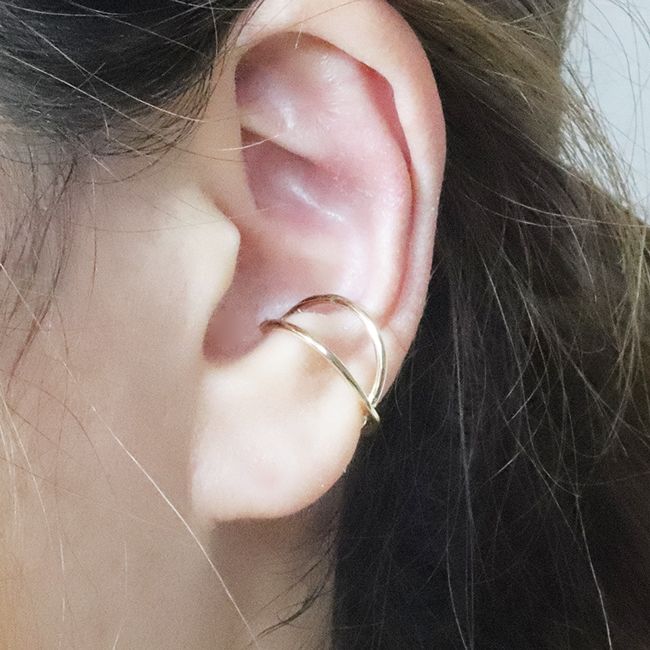 K10　大　クロス　イヤーカフ（U-460)　BQ-53