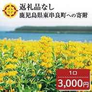 【0034601a】＜返礼品なし＞鹿児島県本土でいちばん小さな町「東串良町」への寄附(1口：3,000円)