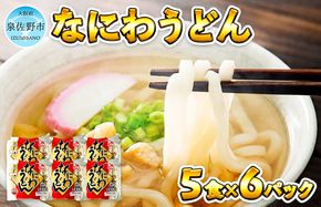 010B683 麺名人 なにわうどん（5食×6パックセット）【冷凍うどん 簡単調理 麺 一人暮らし】