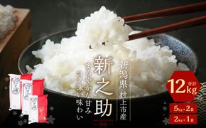  【令和7年産米】新潟県村上市岩船産新之助12kg B4030