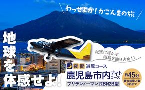 【夜間遊覧飛行】鹿児島市内ナイトコース　ブリテンノーマン式BN2B型（大人9名まで）　K222-FT010