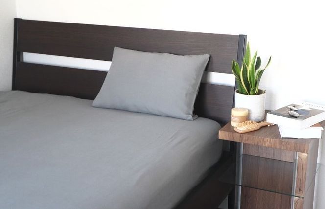 G1996 【tissu de coton/ダブルガーゼ】泉州南部織 ピローケース 1枚（グレー）