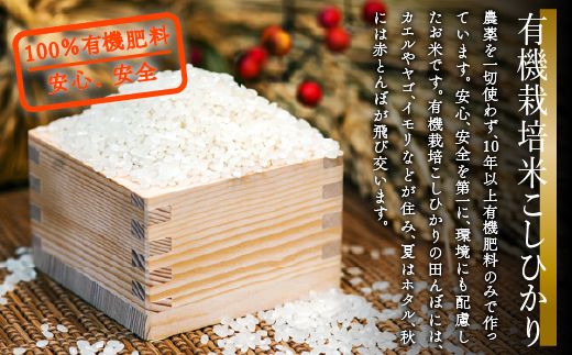 【有機JAS認定】有機栽培米こしひかり 10kg（5kg×2袋） 030087