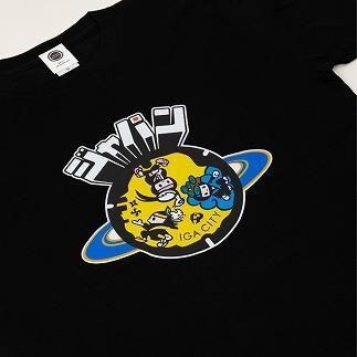 伊賀市 マンホールTシャツ 黒 【Lサイズ】