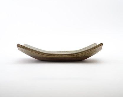 [P024] 真葉手灰釉長角皿　５枚セット