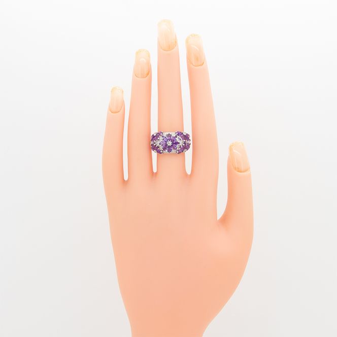 アメジスト リング 4.0ct SV925 (12505) BR-17(山梨県甲斐市 アメジスト リング 4.0ct SV925 (12505) BR-17(山梨県甲斐市
