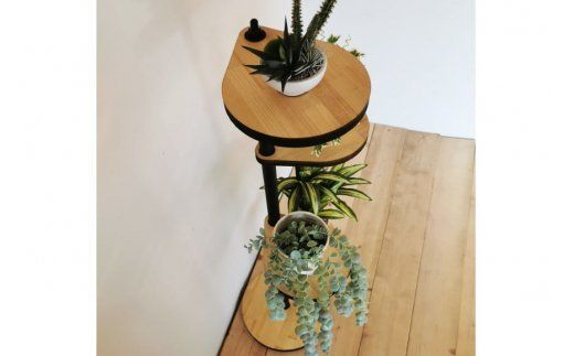 しずくのスタンドシェルフ 4段タイプ ナチュラル（天然木/完成品） [新星金属製作所 大阪府 守口市 20940966] 