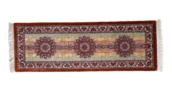 SAMPLE (5)ペルシャ絨毯 シルク100％ 展示品 手織り絨毯 61x91 - ラグ 