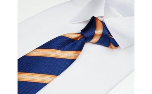 郡内織物「富士桜工房」シルクネクタイ ぼかし縞 日の出 FAA1004