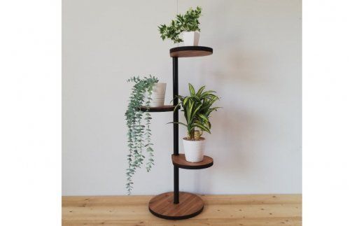 しずくのスタンドシェルフ 3段タイプ ブラウン（天然木/完成品） [新星金属製作所 大阪府 守口市 20940964] 