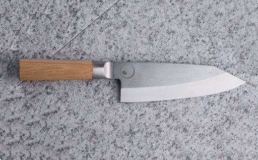 ＜寄附金額改定＞■ミシュラン料理人 橋本幹造　両刃包丁　片縞出刃 ◇ 貝印 (AB5513)