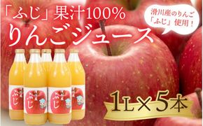 100％りんごジュース 1L×5本