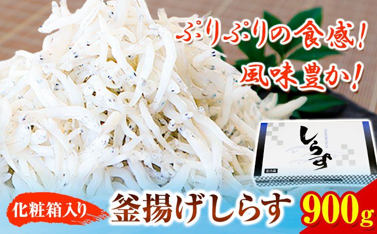 釜あげしらす 化粧箱 900g 大五海産[60日以内に出荷予定(土日祝除く)]和歌山県 日高町 釜揚げ しらす 魚 いわし シラス 釜揚げシラス 海産物 海鮮 海鮮丼 丼 シラス丼 しらす丼 和歌山県産 送料無料---wsh_cdig5_60d_23_15000_900g---