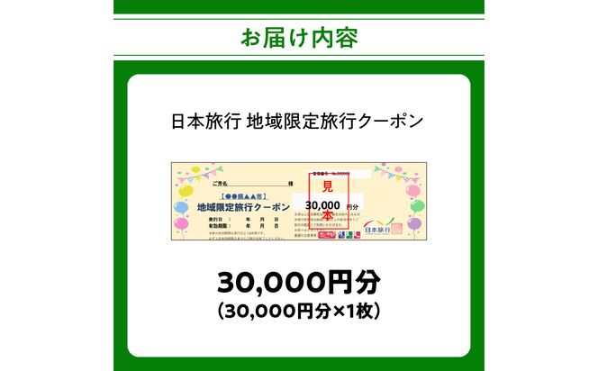 【O02049】大分県大分市 日本旅行 地域限定旅行クーポン 【30,000円分】